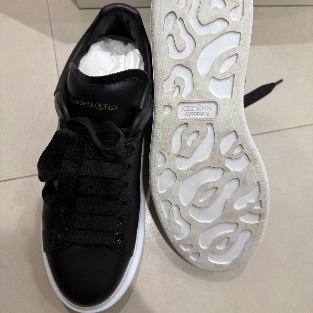Alexander McQueen Women’s Leather Sneakers - Picture 3 of 12